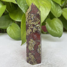 Obelisco de pedra de sangue de dragão natural 116G restauração de coluna de cristal de quartzo, usado comprar usado  Enviando para Brazil