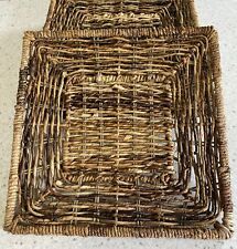 Woven Wicker Jute 13” Square Placemats Plate Chargers Set Of 4 NWOT, used for sale  Shipping to South Africa