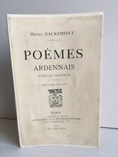 Henri dacremont poèmes d'occasion  Ancy-le-Franc