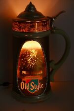 Heileman's OLD STYLE Beer HEAT MOTION BUBBLING Lighted Stein Sign WISCONSIN VTG, used for sale  Shipping to Canada
