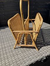 Vintage Bamboo Cane Magazine Rack Home Decor Rattan for sale  Shipping to South Africa