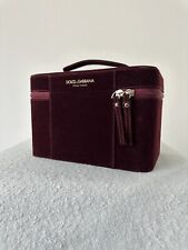 Dolce & Gabbana velvet vanity box burgundy Makeup / jewelry case / cosmetic bag for sale  Shipping to South Africa