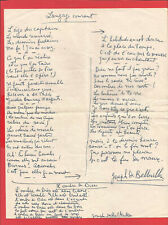 Bf65 poemes autographes d'occasion  Bordeaux-