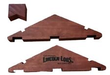 Used, Lincoln Logs  Vtg Wooden Roof Trusses 7.5"  3 Notch  Lot of 2 And Chimney  for sale  Shipping to South Africa
