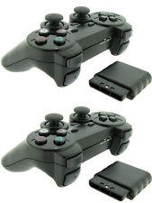 2x Para Sony PS2 2.4G Inalámbrico Controlador de Juego Twin Shock Joystick Joypad segunda mano  Embacar hacia Argentina