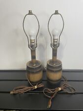 2 lámparas de escritorio de acento de barril de whisky vintage con barril de madera - artesanía de roble liso para rancho segunda mano  Embacar hacia Argentina