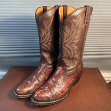 Double H Men's 11D Exotic Genuine Watersnake Brown Leather Cowboy Western Boots for sale  Shipping to South Africa