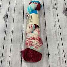Fio de meia de lã tingido à mão tintura indie The Wooly Cabin vermelho branco azul feito à mão comprar usado  Enviando para Brazil