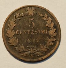 5 centesimi 1862 usato  Lazise