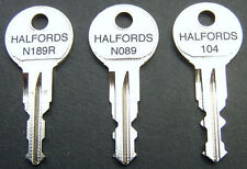 Used, Halfords Roof Box / Roof Bars Keys To Code / by Number for sale  Shipping to South Africa