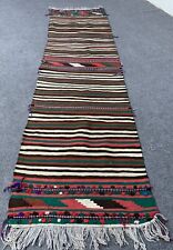 Tapete de corredor autêntico de lã Suzani Kilim Kilm com nós à mão 7,1 x 1,11 pés comprar usado  Enviando para Brazil
