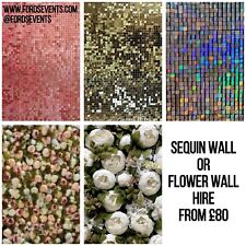 HIRE Shimmer Wall Flower wall Pink White Gold Silver Neon Sign XL Decoration for sale  Shipping to South Africa