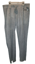 JUICY COUTURE GREY GRAY SOFT VELOUR LOUNGE PANTS LADIES WOMEN'S XL for sale  Shipping to South Africa
