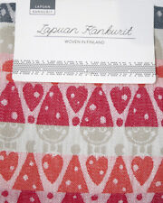 NWT Lapuan Kankurit Finland Linen-Cotton Tea Towel 46 x 70 cm Red/White Hygge myynnissä  Leverans till Finland