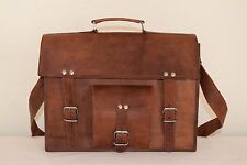 Bolsa carteiro de couro genuíno 13 polegadas laptop satchel tiracolo maleta bolsa de mão comprar usado  Enviando para Brazil