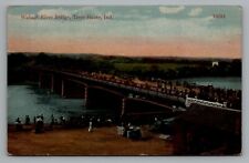 Wabash River Bridge Terre Haute IN Old Valentine-Pamiątka Pocztówka Podzielony tył na sprzedaż  Wysyłka do Poland