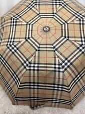 Guarda-chuva Burberry Vintage Nova Check Logotipo Dobrável Bege Autêntico RRP £ 450 E110 comprar usado  Enviando para Brazil