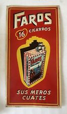 Cigarros FAROS Cigarros 1940’s placa de lata 14x7,5” tabaco México •Super raro• comprar usado  Enviando para Brazil