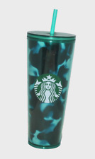 Copo de viagem Starbucks 24 fl oz azul verde venti copo frio com tampa e canudo comprar usado  Enviando para Brazil