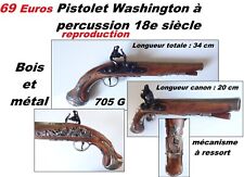 Pistolet washington percussion d'occasion  Moissy-Cramayel