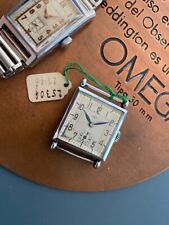 Nunca Usado RELÓGIO DÉCADA DE 1930 MAT suíço RARO novo estoque antigo relógio Art Deco caixa quadrada! comprar usado  Enviando para Brazil