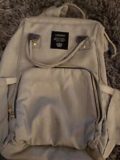 LEQUEEN Baby Diaper/Backpack Bag Gray Large Capacity NWOT for sale  Shipping to South Africa