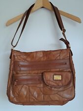 Salisburys Vintage Leather Bag Brown Camel Giorgio Moda Multifunctional Handbag for sale  Shipping to South Africa