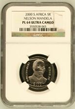 2000 SOUTH AFRICA NELSON MANDELA R5 (SMILEY) NGC PL64 UC - RARE for sale  South Africa 