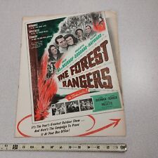 RARO Libro de Campaña Cartel 1942 de Susan Hayward The Forest Rangers LEER segunda mano  Embacar hacia Argentina
