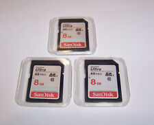 Usado, 3 un. nuevas tarjetas de memoria SD Sandisk Ultra 40mb/s de 8 GB, 8 GB Sandisk Ultra SDHC segunda mano  Embacar hacia Argentina