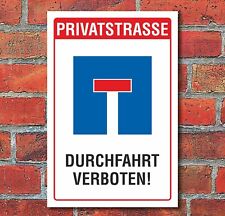 Schild privatstraße sackgasse gebraucht kaufen  Bad Driburg