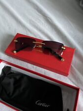 CARTIER RIMLESS Piccadilly Big C Frame Occhiali Sunglasses Glasses lente scura comprar usado  Enviando para Brazil