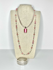 Beaded pink necklace for sale  Greenville