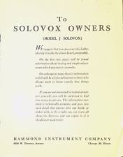 Solovox model organ for sale  Rochester