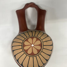 Vaso de casamento de cerâmica nativa americana assinado C Tosa Jemez, usado comprar usado  Enviando para Brazil