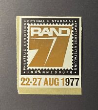 Exposição Filatélica RAND 77 - 22 a 27 de agosto de 1977 em Joanesburgo, África do Sul, usado comprar usado  Enviando para Brazil