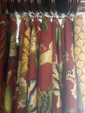 Cortinas, cortinas, florais/pássaros forrados personalizados, 104”Lx99”L, muito bom estado usado, usado comprar usado  Enviando para Brazil