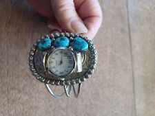Silver turquoise watch for sale  Lander