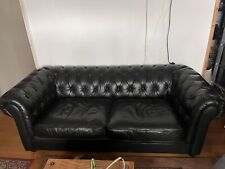 Chesterfield sofa black for sale  LONDON