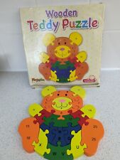 Wooden teddy jigsaw for sale  BEDFORD