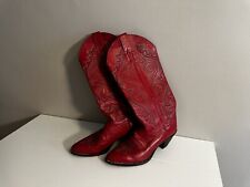 womens red cowboy boots for sale  New York