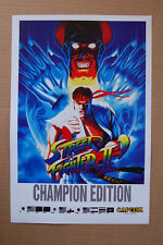 Street Fighter 2 Champion Edition Arcade Flyer Video Game promotional poster , used for sale  Shipping to Canada