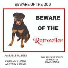 Funny beware rottweiler for sale  PAISLEY
