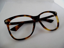 Óculos quadrados Gucci tamanho grande marrom tartaruga GG0024S 002 58 16 140 comprar usado  Enviando para Brazil