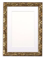 Used, Antique Cushion Ornate Swept Picture Photo Poster Frame With Bespoke Mount  GOLD for sale  Shipping to South Africa