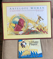 Livro e pôster assinado por Michael Lacapa tocador de flauta conto folclórico apache mulher antílope comprar usado  Enviando para Brazil