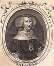 Portrait XVIIe Marie-Anne d'Autriche Régente du Royaume d'Espagne Reine Naples comprar usado  Enviando para Brazil