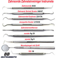 9x Zahnsteinreiniger Zahnsteinentfernung Derntal Instrumente Zahnsonde Zahnarzt comprar usado  Enviando para Brazil