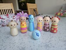 Used, In The Night Garden Wooden Character Skittles And Ball Mulicolor 4" Approx for sale  Shipping to South Africa