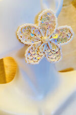 Occasion, VTG Statement Massive Beaded Earrings Pearl sequin Appliqué flower d'occasion  Expédié en Belgium